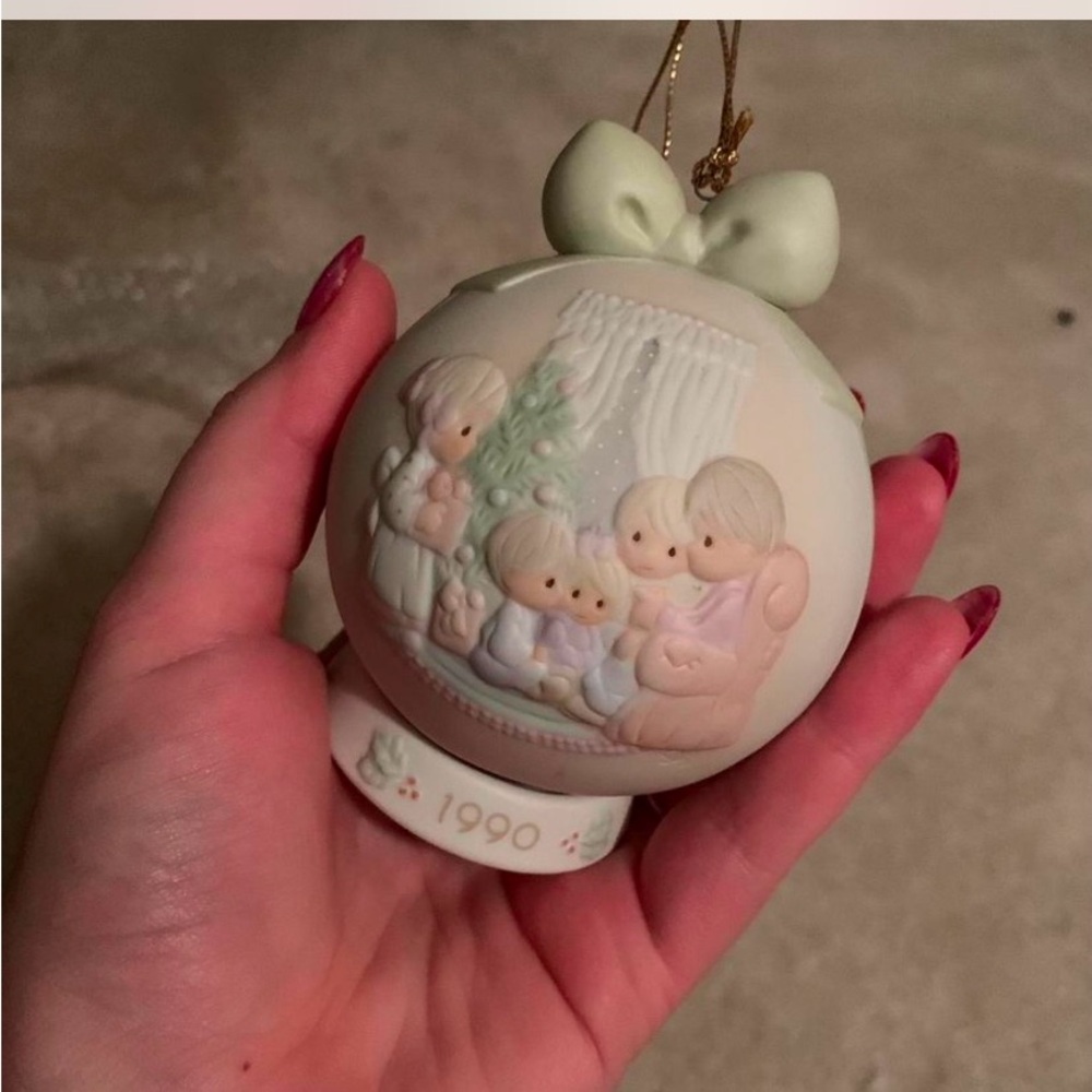 Precious Moments Pastel Ornament with Bow